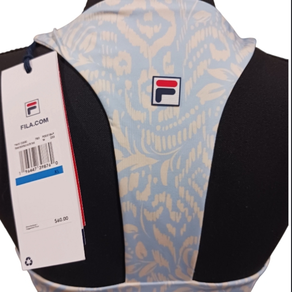 Fila Essentials Racerback Athletic Tank Built-In Bra Tennis Court - Picture 6 of 9